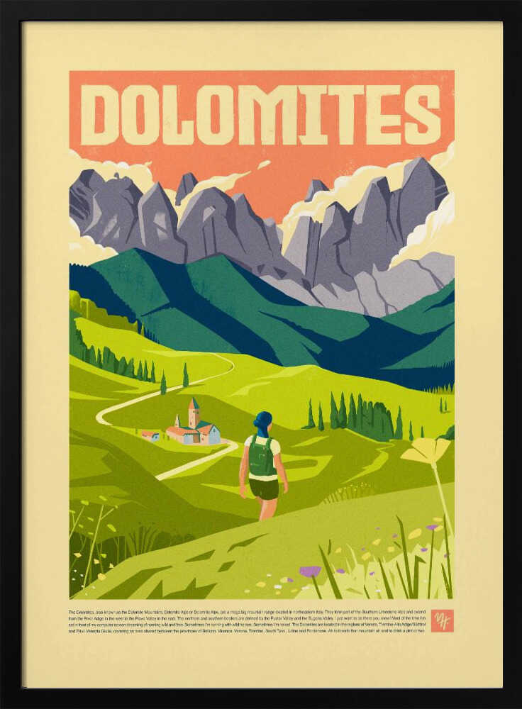The Dolomites - Stretched Canvas, Poster or Fine Art Print