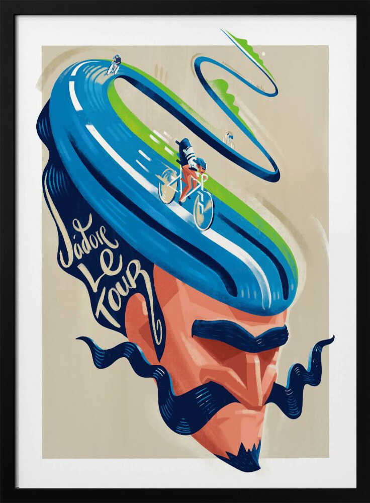 Jadore Le Tour - Stretched Canvas, Poster or Fine Art Print