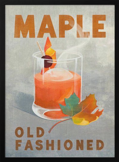 Maple Old Fashioned Cocktail - Stretched Canvas, Poster or Fine Art Print I Heart Wall Art