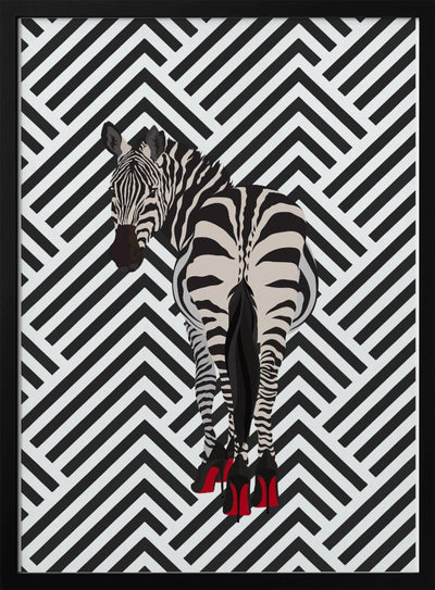 Zebra heels retro - Stretched Canvas, Poster or Fine Art Print I Heart Wall Art