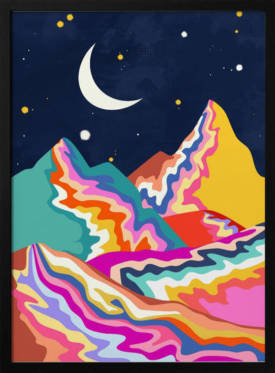 Chromatic Peaks - Stretched Canvas, Poster or Fine Art Print I Heart Wall Art