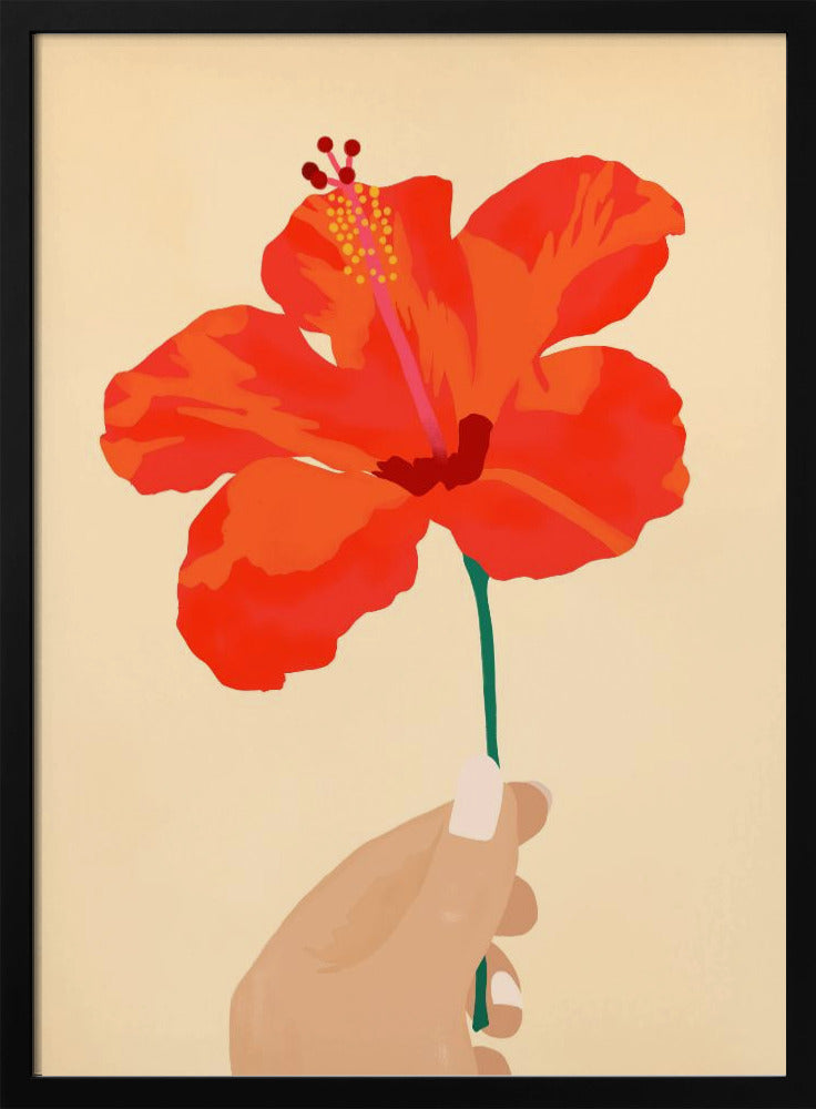 Hibiscus Affection - Stretched Canvas, Poster or Fine Art Print I Heart Wall Art
