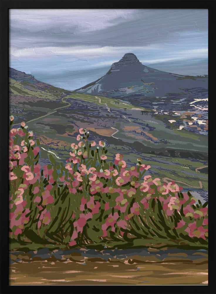 Petals and Peaks, Cape Town, South Africa, 2024 - Stretched Canvas, Poster or Fine Art Print I Heart Wall Art