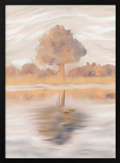 Sovereign Reflections of the Jackalberry Tree, Caprivi, Botswana - Stretched Canvas, Poster or Fine Art Print I Heart Wall Art