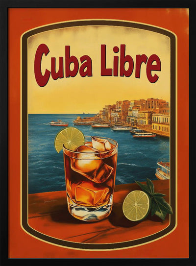 Cuba Libre Vintage Commercial - Stretched Canvas, Poster or Fine Art Print I Heart Wall Art