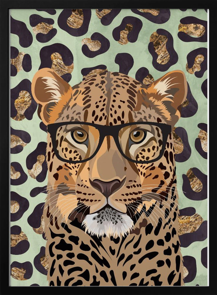 Leopard Print Leopard Green - Stretched Canvas, Poster or Fine Art Print I Heart Wall Art