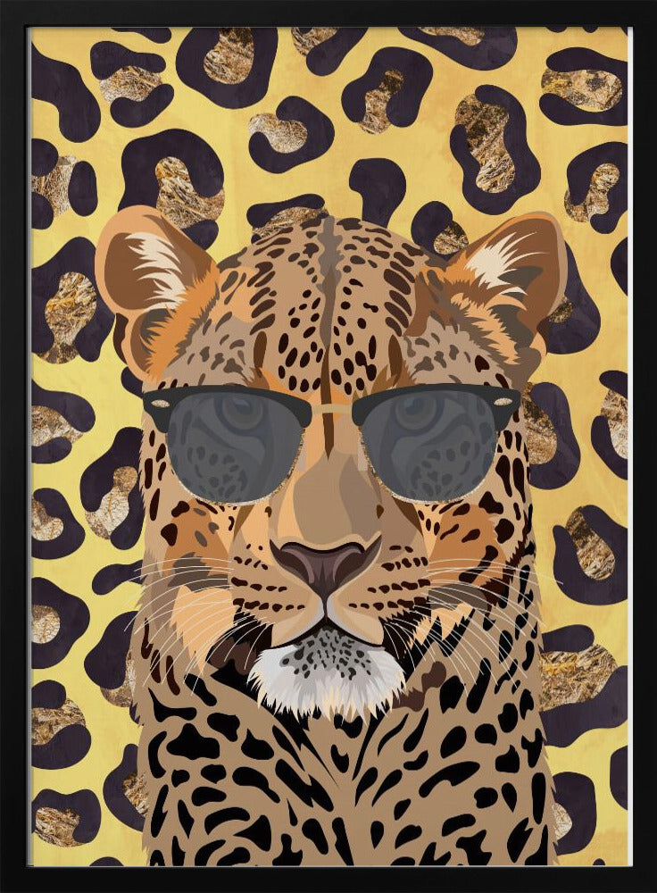 Leopard Print Leopard Yellow - Stretched Canvas, Poster or Fine Art Print I Heart Wall Art
