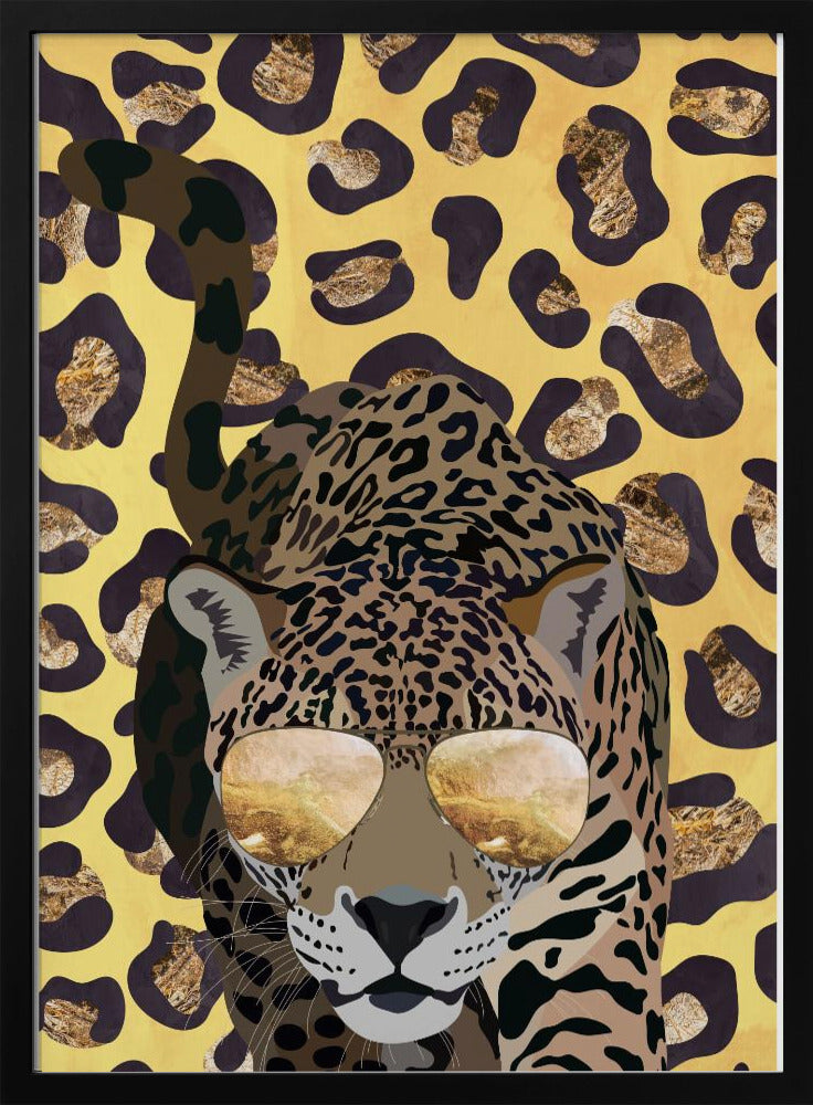 Leopard Print Jaguar Yellow - Stretched Canvas, Poster or Fine Art Print I Heart Wall Art