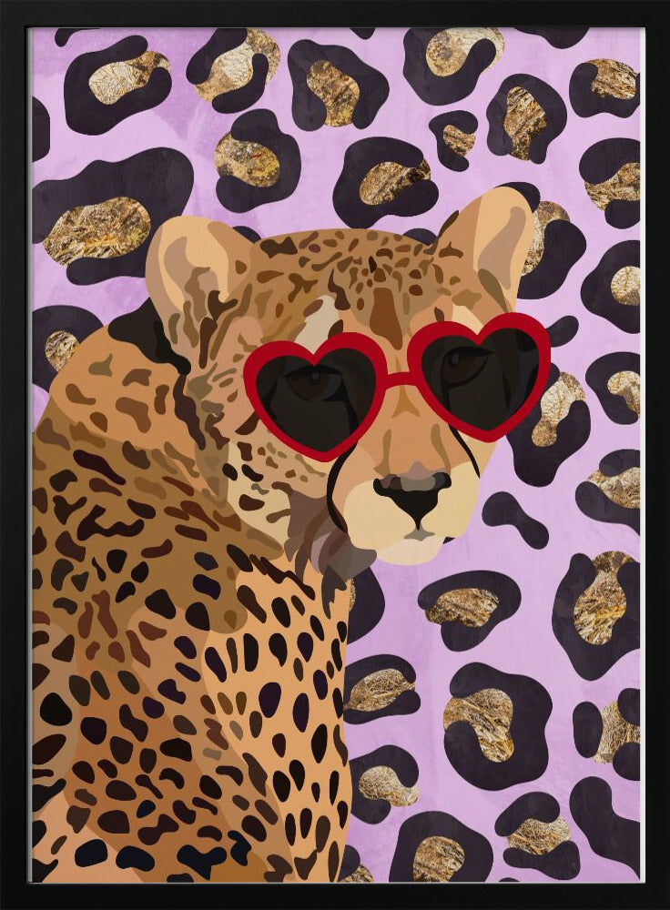 Leopard Print Pink - Stretched Canvas, Poster or Fine Art Print I Heart Wall Art