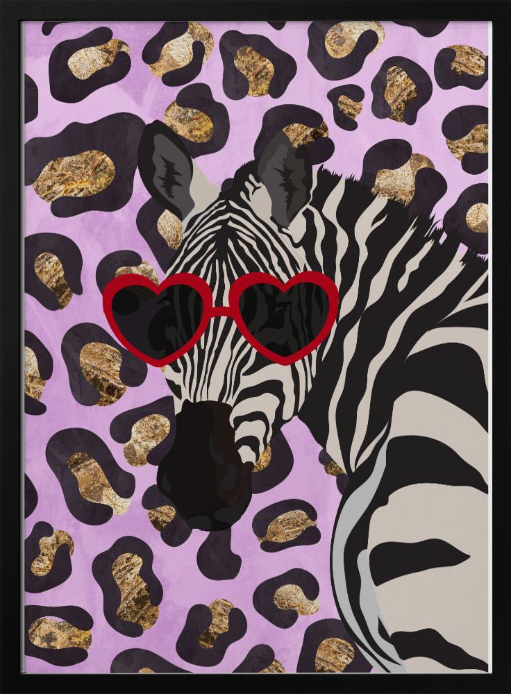 Leopard Print Zebra Pink - Stretched Canvas, Poster or Fine Art Print I Heart Wall Art