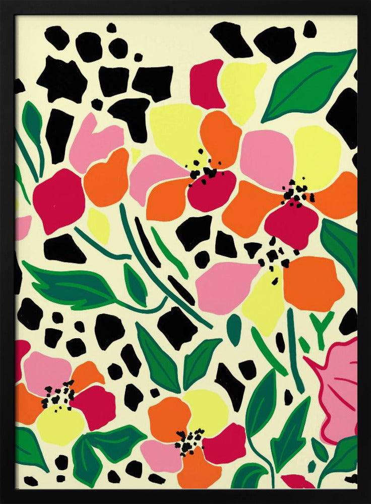 Tropical Garden Dots - Stretched Canvas, Poster or Fine Art Print I Heart Wall Art