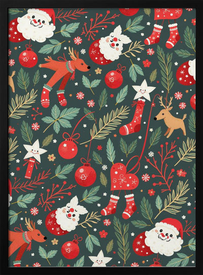 Merry Christmas Whimsy - Stretched Canvas, Poster or Fine Art Print I Heart Wall Art