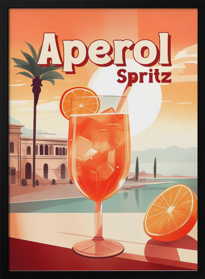 Aperol Spritz Tropical - Stretched Canvas, Poster or Fine Art Print I Heart Wall Art