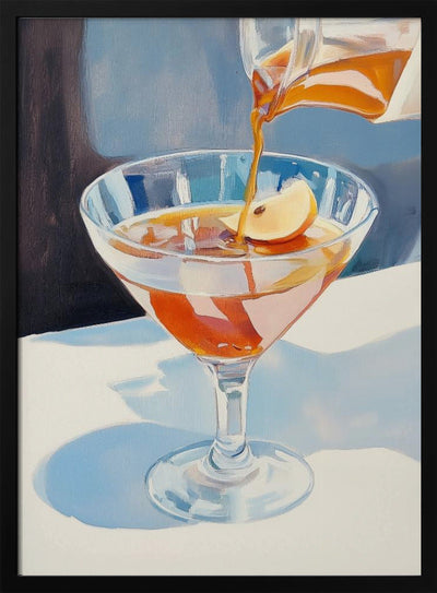 Pouring Lemon Tea into a Glass - Stretched Canvas, Poster or Fine Art Print I Heart Wall Art