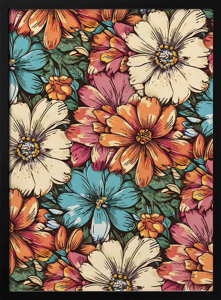 Flower Power - Stretched Canvas, Poster or Fine Art Print I Heart Wall Art