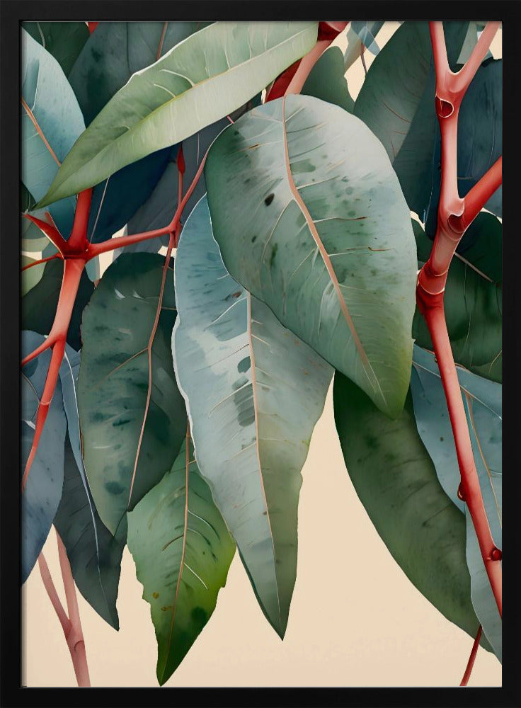 Minimalist Eucalyptus Botanical Art - Stretched Canvas, Poster or Fine Art Print I Heart Wall Art