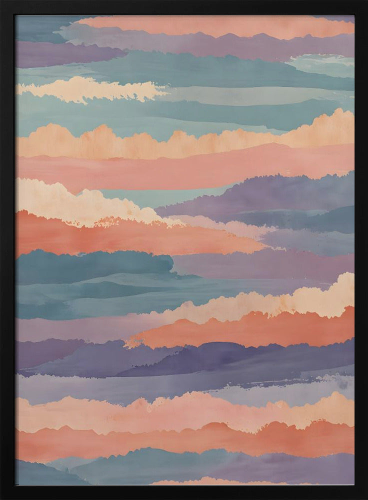 Soft Horizon Waves - Stretched Canvas, Poster or Fine Art Print I Heart Wall Art