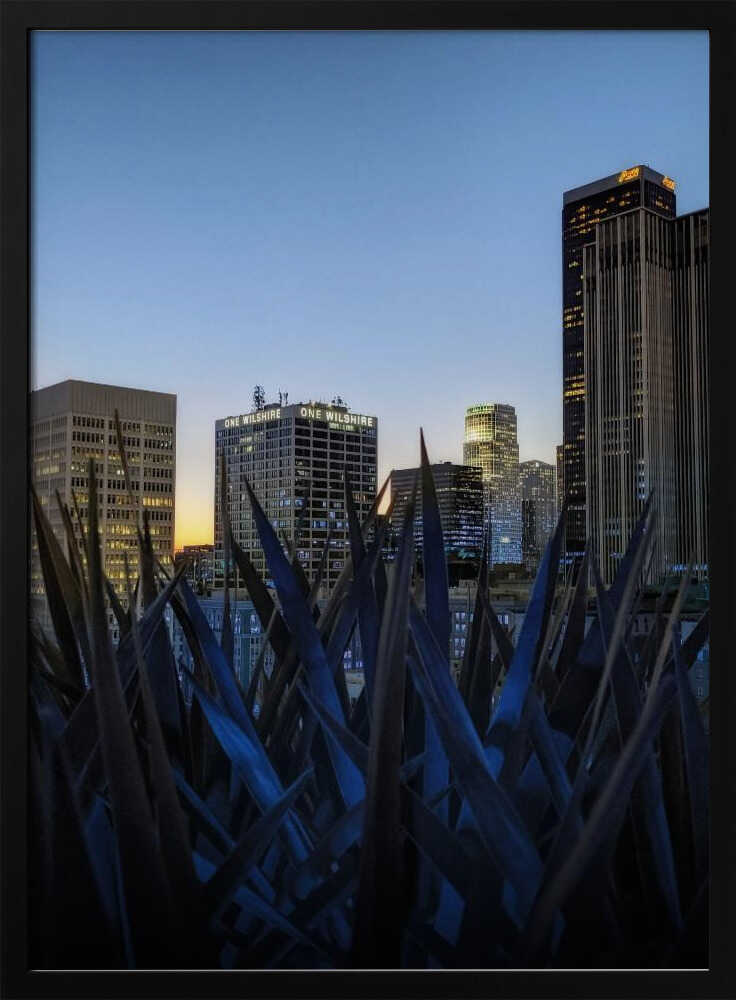 Stunning Los Angeles Skyline at Dusk - Stretched Canvas, Poster or Fine Art Print I Heart Wall Art