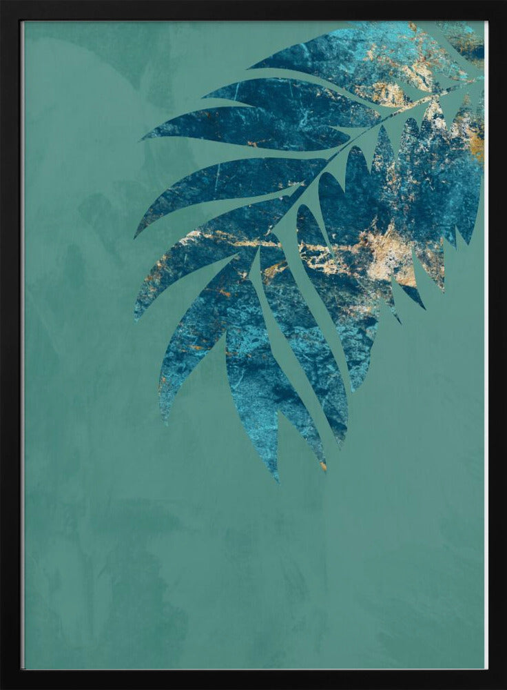 Turquoise palm - Stretched Canvas, Poster or Fine Art Print I Heart Wall Art