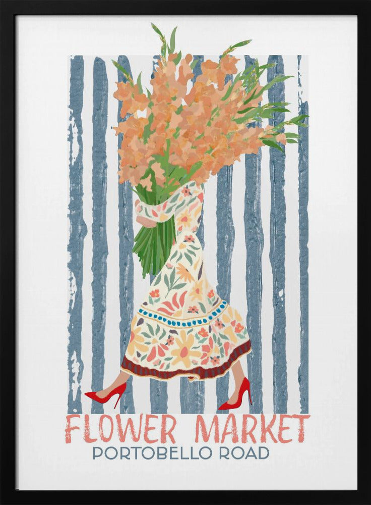Flower Market Boho Dress - Stretched Canvas, Poster or Fine Art Print I Heart Wall Art