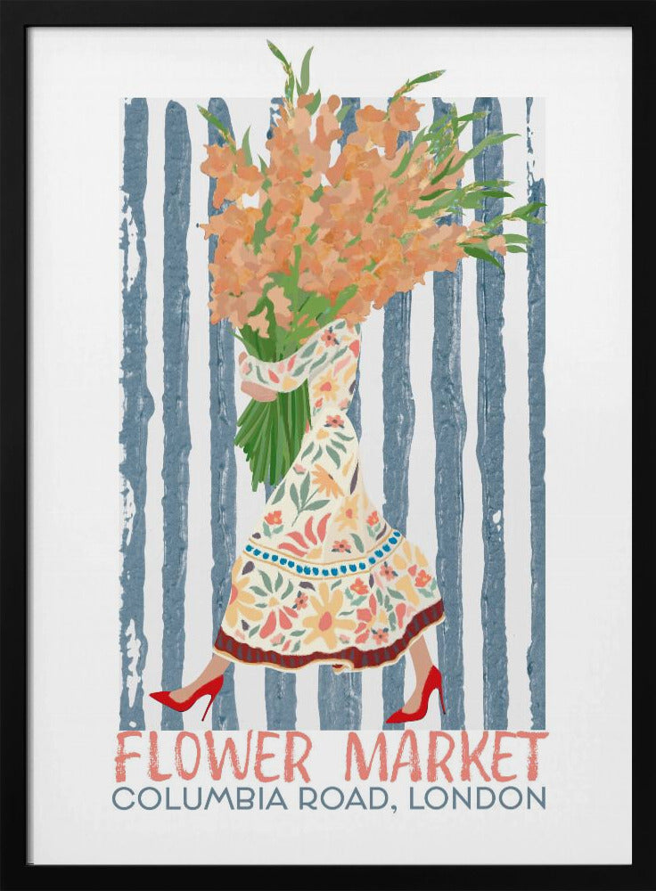 Flower Market Columbia Road - Stretched Canvas, Poster or Fine Art Print I Heart Wall Art