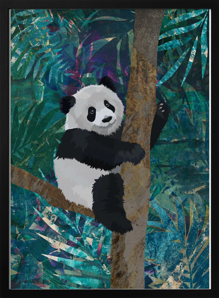 Jungle Panda - Stretched Canvas, Poster or Fine Art Print I Heart Wall Art