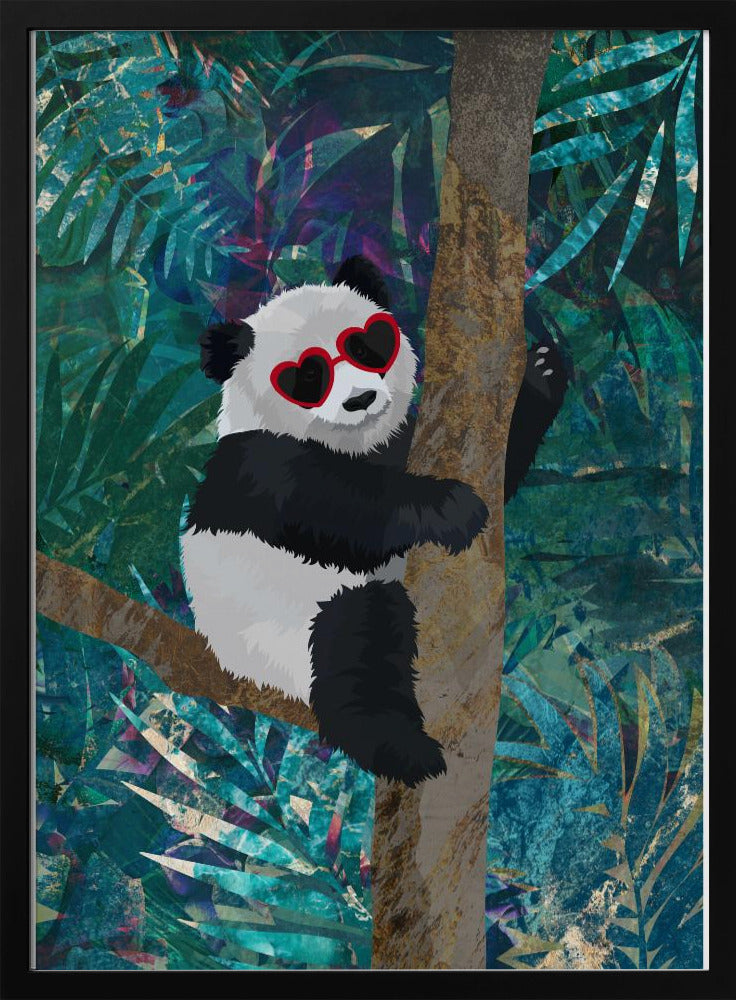 Jungle Panda - Stretched Canvas, Poster or Fine Art Print I Heart Wall Art