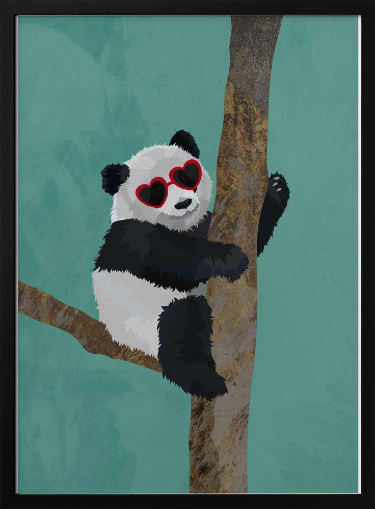 Cute panda - Stretched Canvas, Poster or Fine Art Print I Heart Wall Art