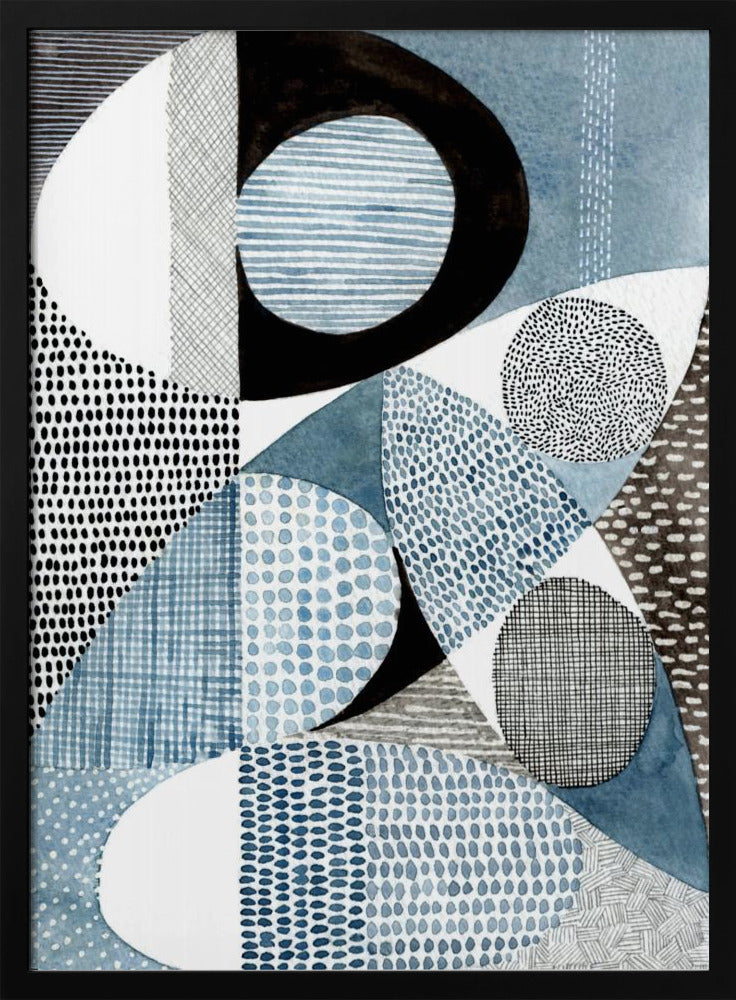 Geometric Patterns With Varying Shades - Stretched Canvas, Poster or Fine Art Print I Heart Wall Art