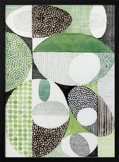 Geometric Shapes With Patterns - Stretched Canvas, Poster or Fine Art Print I Heart Wall Art