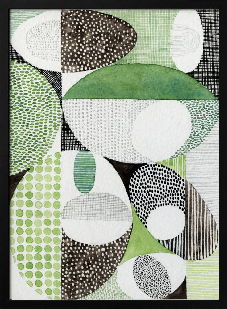 Geometric Shapes With Patterns - Stretched Canvas, Poster or Fine Art Print I Heart Wall Art