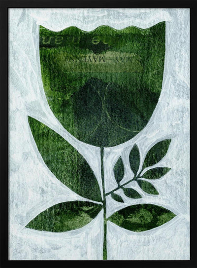 Abstract Green Tulip - Stretched Canvas, Poster or Fine Art Print I Heart Wall Art