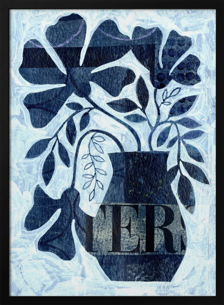 Indigo Blue Still Life - Stretched Canvas, Poster or Fine Art Print I Heart Wall Art