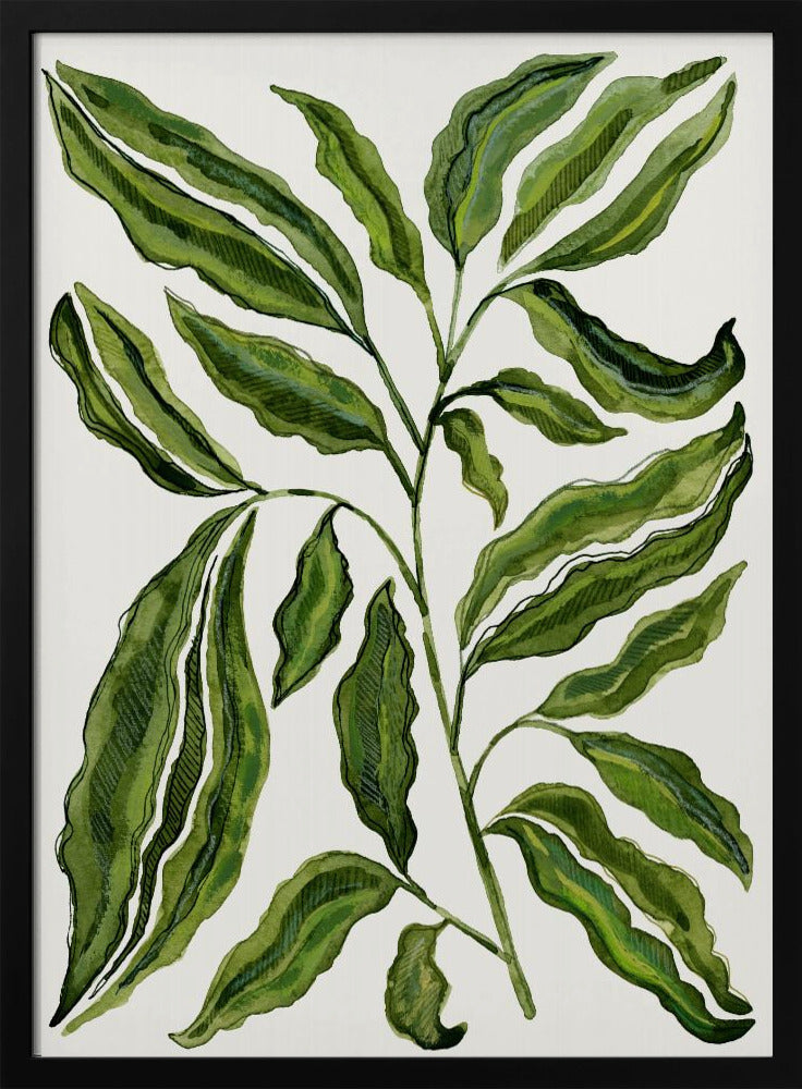 Sprig Of Leaves - Stretched Canvas, Poster or Fine Art Print I Heart Wall Art