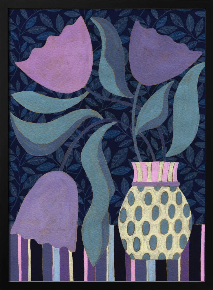 Lavender Tulip Still Life - Stretched Canvas, Poster or Fine Art Print I Heart Wall Art