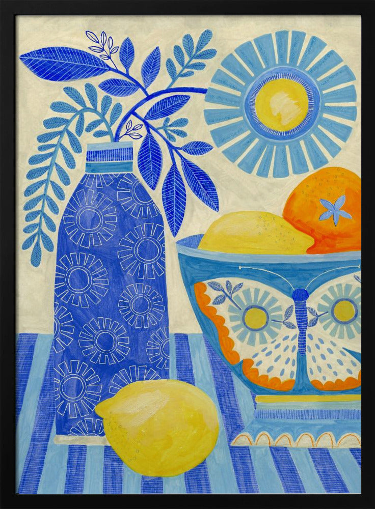 Butterfly Fruit Bowl - Stretched Canvas, Poster or Fine Art Print I Heart Wall Art