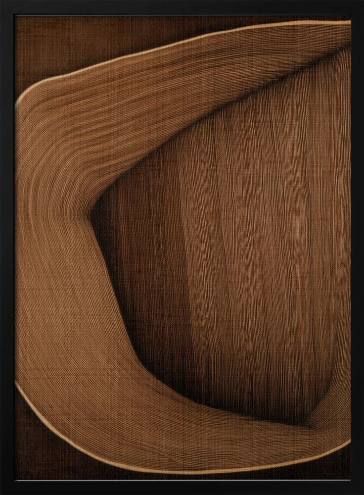 Caramel lines I - Stretched Canvas, Poster or Fine Art Print I Heart Wall Art