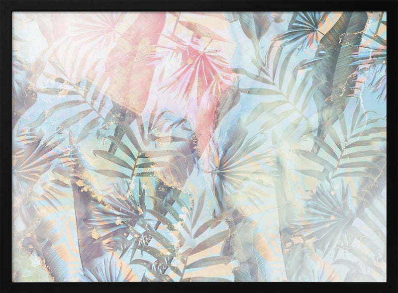 Ombre090floral - Stretched Canvas, Poster or Fine Art Print I Heart Wall Art