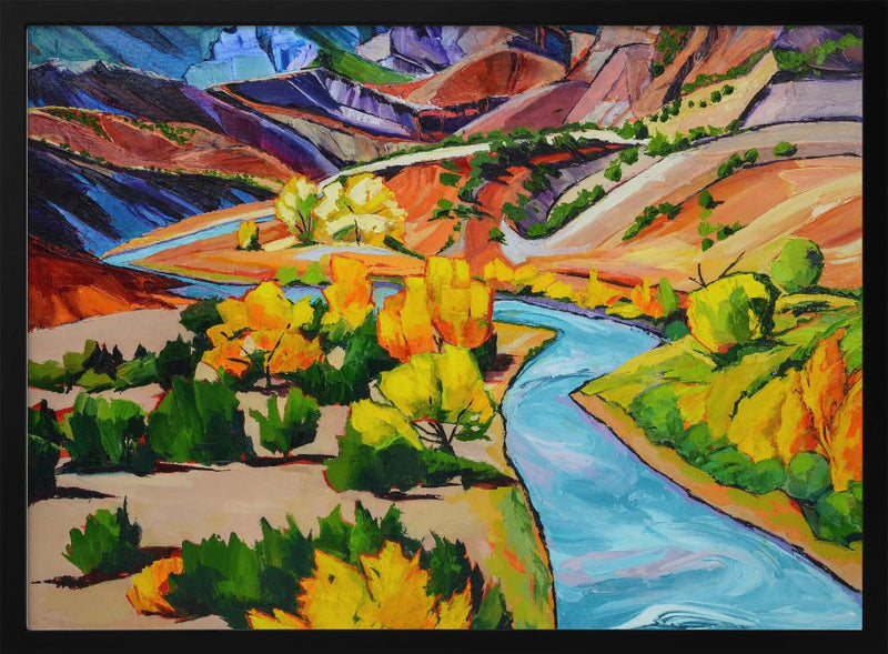 Meandering River - Stretched Canvas, Poster or Fine Art Print I Heart Wall Art