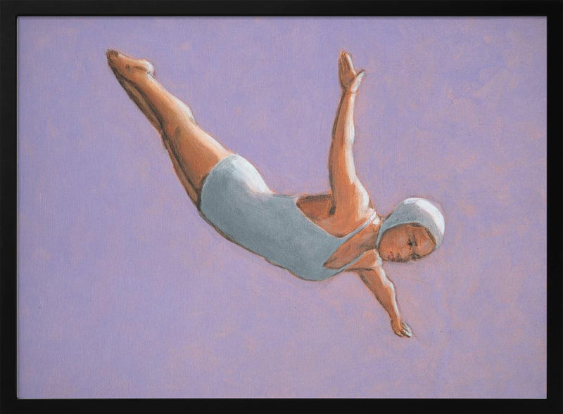 Lavender Diver - Stretched Canvas, Poster or Fine Art Print I Heart Wall Art