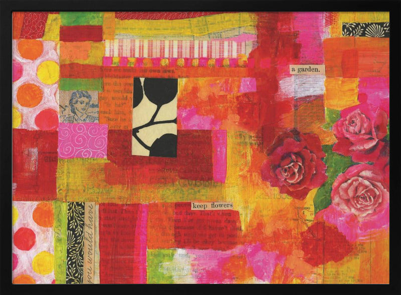 Vibrant Petal Patch - Stretched Canvas, Poster or Fine Art Print I Heart Wall Art