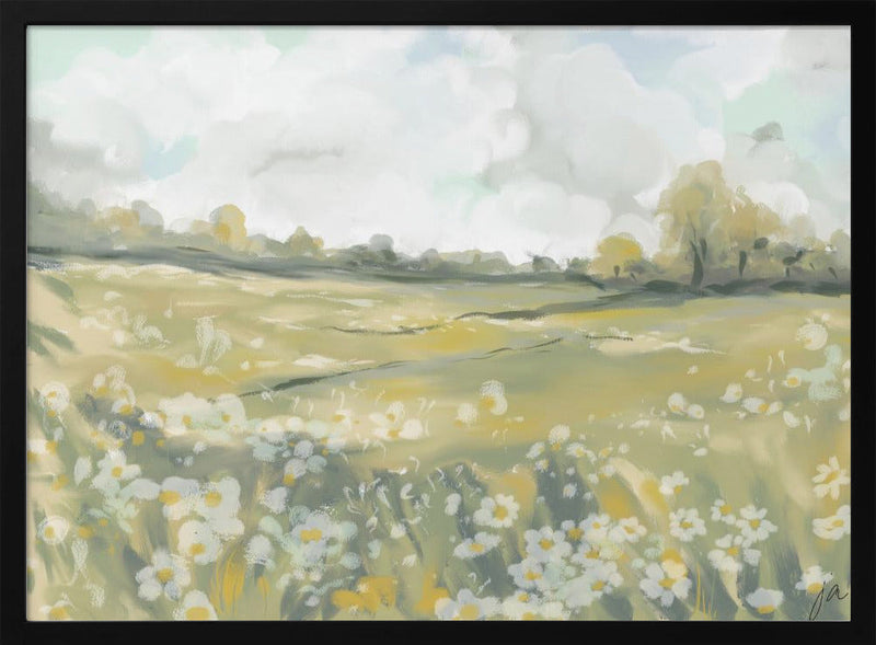 Dreamy Meadow Bliss - Stretched Canvas, Poster or Fine Art Print I Heart Wall Art
