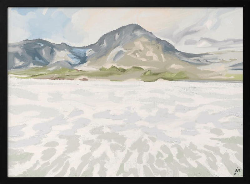 Snowy Mountain View - Stretched Canvas, Poster or Fine Art Print I Heart Wall Art