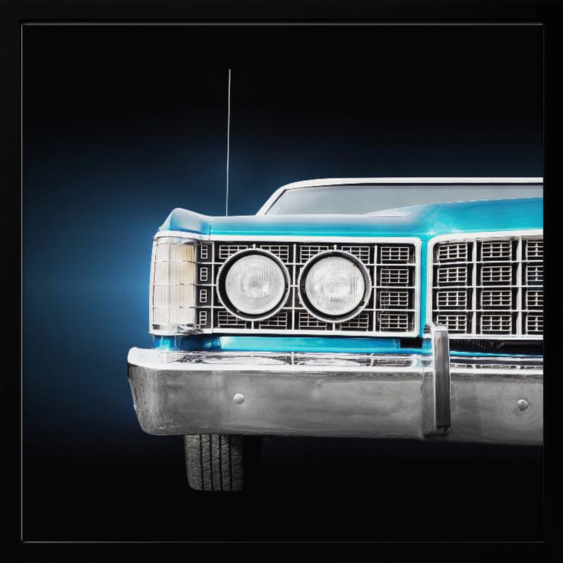 US classic car 1973 Limited Hardtop - Square Stretched Canvas, Poster or Fine Art Print I Heart Wall Art