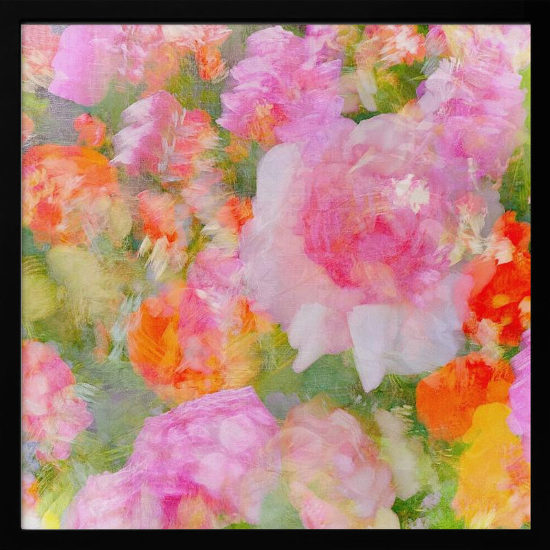 My Rose Garden Impression - Square Stretched Canvas, Poster or Fine Art Print I Heart Wall Art