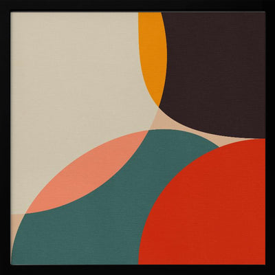 Bauhaus Modern Bold 4 - Square Stretched Canvas, Poster or Fine Art Print I Heart Wall Art