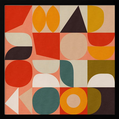 Bauhaus New 4 - Square Stretched Canvas, Poster or Fine Art Print I Heart Wall Art