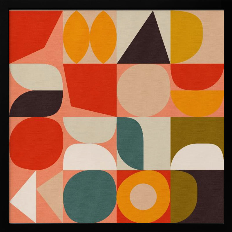 Bauhaus New 4 - Square Stretched Canvas, Poster or Fine Art Print I Heart Wall Art