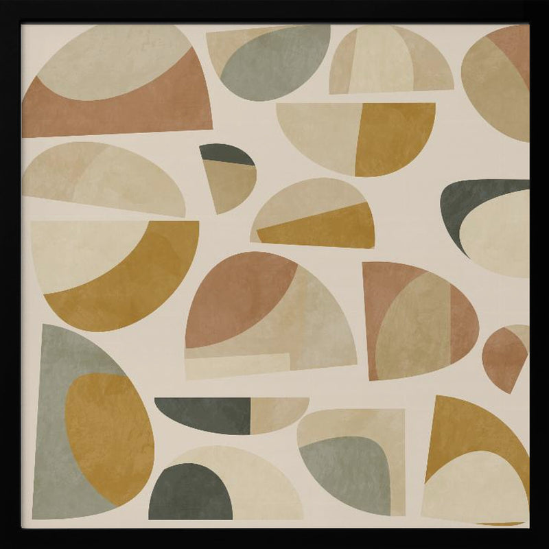 Pattern3 Mid Earth 1 Kopie - Square Stretched Canvas, Poster or Fine Art Print I Heart Wall Art