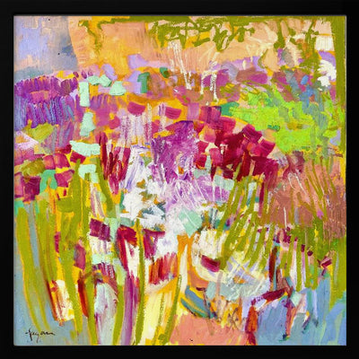 Df008singing - Square Stretched Canvas, Poster or Fine Art Print I Heart Wall Art